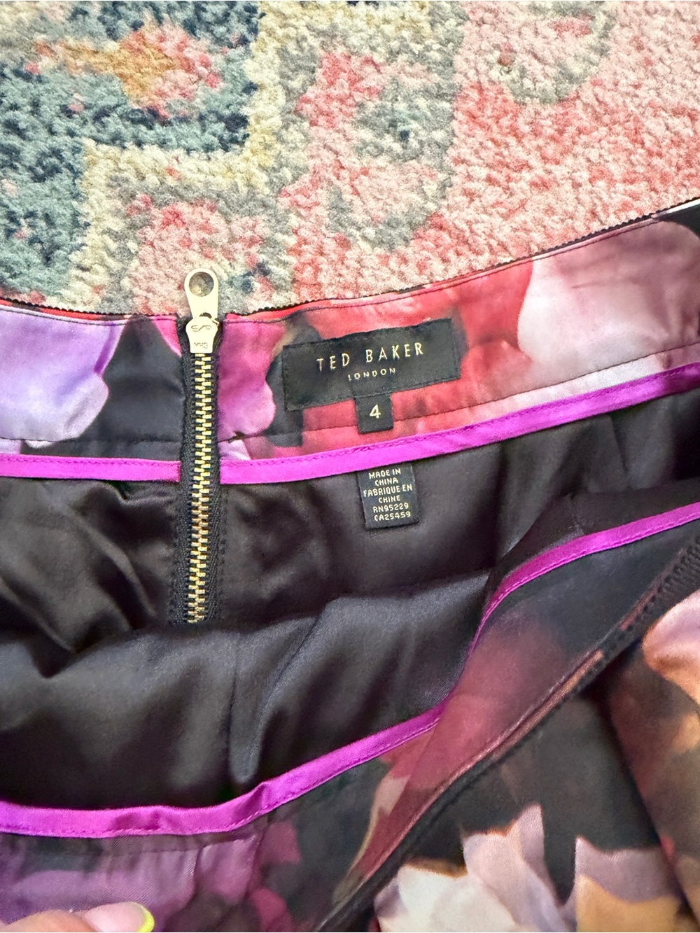 Ted Baker London | Pleated Floral Skirt - Picture 3 of 4